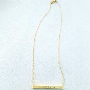 Believe Gold Necklace